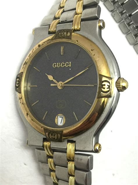 1989 mens gucci watch black face|vintage gucci watch black face.